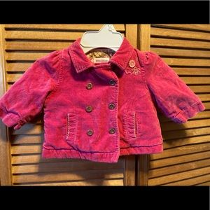 Oshkosh Pink Double Breasted Velour Jacket